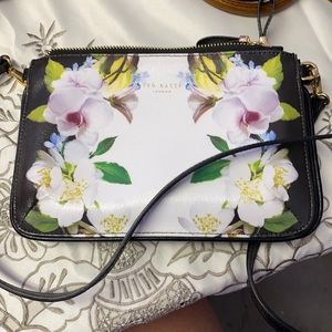 Ted Baker smallish crossbody.. Floral..almost new